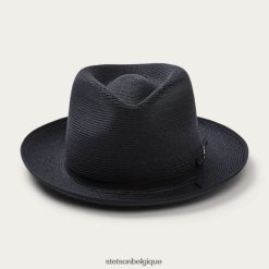 B4286D108 noir fedora en chanvre stratoliner Stetson unisexe couvre-chefs