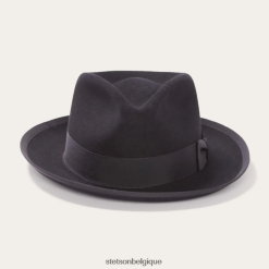 B4286D12 noir fedora whippet Stetson unisexe couvre-chefs