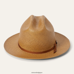 B4286D141 Cognac chapeau de paille pour route ouverte Stetson unisexe couvre-chefs