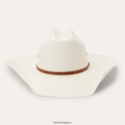 B4286D150 naturel Stanhope 10x chapeau de cowboy en paille Stetson unisexe couvre-chefs