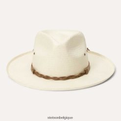 B4286D161 naturel fedora en paille Helena Stetson unisexe couvre-chefs