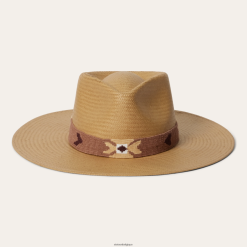 B4286D168 sable fedora en paille de sol Stetson unisexe couvre-chefs