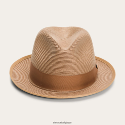 B4286D179 Cognac fedora latté milan Stetson unisexe couvre-chefs
