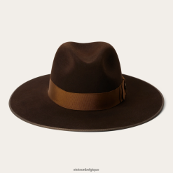 B4286D188 chocolat fedora tri-city Stetson unisexe couvre-chefs
