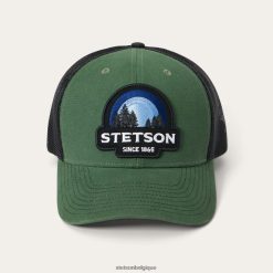 B4286D212 olive casquette trucker coucher de soleil Stetson unisexe couvre-chefs