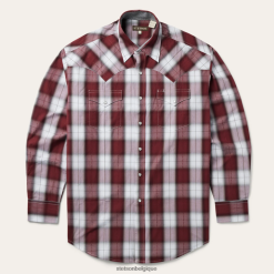B4286D331 vin chemise western à carreaux ombre Stetson Hommes vêtements