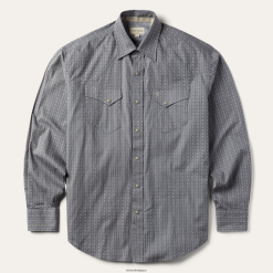 B4286D342 gris chemise à rayures en fer à cheval Stetson Hommes vêtements