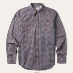 B4286D344 brun chemise à chevrons Stetson Hommes vêtements