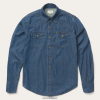 B4286D357 bleu chemise western en jean moderne Stetson Hommes vêtements