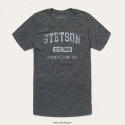 B4286D367 gris T-shirt graphique 1865 Stetson Hommes vêtements