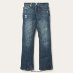 B4286D388 bleu Jean délavé foncé, coupe 1014 Stetson Hommes vêtements