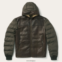 B4286D399 brun veste fantaisie en daim uni Stetson Hommes vêtements