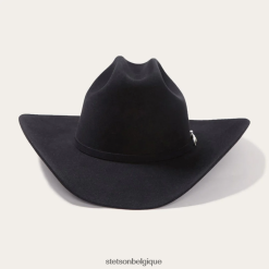 B4286D3 noir Shasta 10x premier chapeau de cowboy Stetson unisexe couvre-chefs