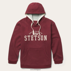 B4286D410 rouge sweat à capuche Stetson Hommes vêtements