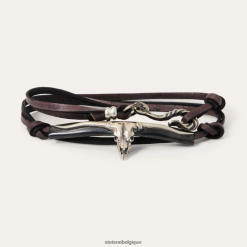B4286D425 une couleur bracelet longhorn Stetson Hommes accessoires