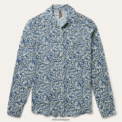 B4286D433 bleu chemise à imprimé tapisserie indigo Stetson femmes vêtements