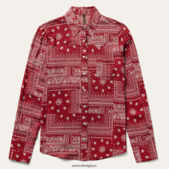 B4286D434 rouge chemise à patchwork bandana Stetson femmes vêtements
