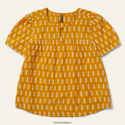 B4286D455 jaune blouse aztèque à manches courtes Stetson femmes vêtements