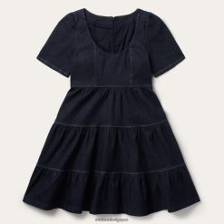 B4286D494 bleu robe en jean foncé avec surpiqûres contrastées Stetson femmes vêtements