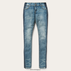 B4286D519 bleu jean coupe skinny à rayures Stetson femmes vêtements
