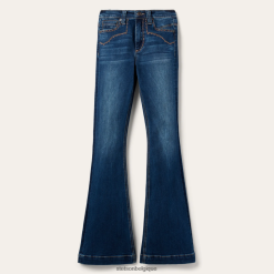 B4286D531 bleu 921 - Jean évasé taille haute Stetson femmes vêtements