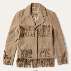 B4286D532 bronzer veste en daim à franges Stetson femmes vêtements