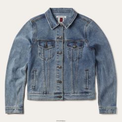 B4286D534 bleu veste en jean extensible Stetson femmes vêtements