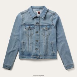 B4286D538 bleu veste en jean extensible Stetson femmes vêtements
