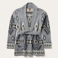 B4286D543 gris pull en grosse maille à nouer Stetson femmes vêtements