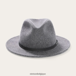 B4286D67 mélange de gris chapeau d'extérieur explorateur Stetson unisexe couvre-chefs