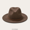 B4286D89 mélange brun chapeau d'extérieur explorateur Stetson unisexe couvre-chefs