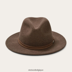 B4286D89 mélange brun chapeau d'extérieur explorateur Stetson unisexe couvre-chefs