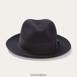 B4286D96 noir chapeau fedora Stetson unisexe couvre-chefs